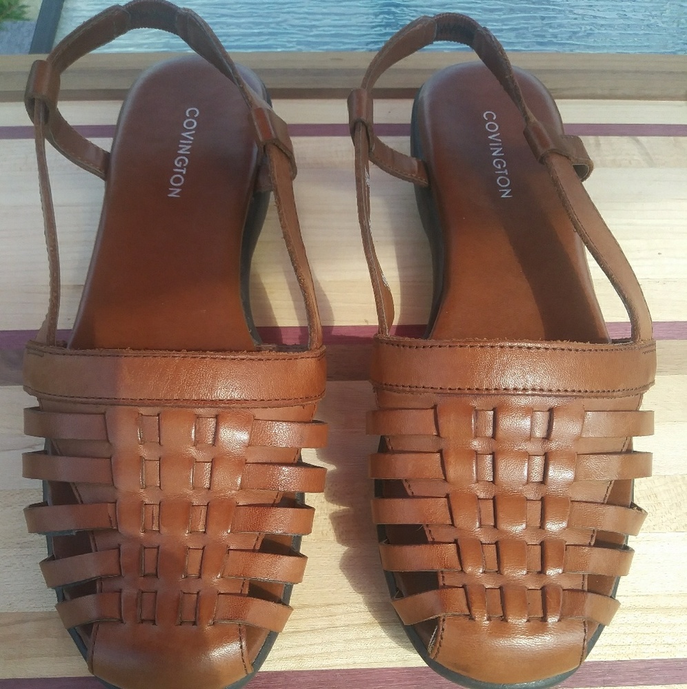 COPY - Covington Brown Leather Sandals Size 7.5